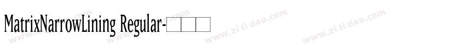 MatrixNarrowLining Regular字体转换